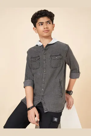 Pantaloons Boys Hood Solid Cotton Casual Shirt