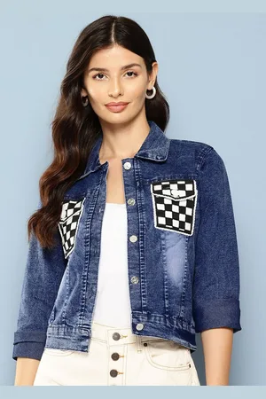 Roadster The Lifestyle Co Cotton Spread Collar Denim Jacket