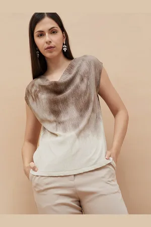 Lifestyle Women Printed Drop-Shoulder Sleeves Pockets T-shirt