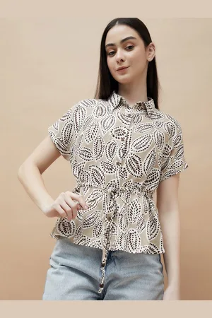 Lifestyle Women Animal Print Shirt Style Top