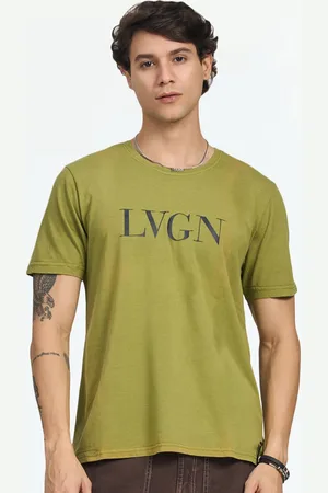 LOVEGEN Men Typography Printed Round Neck Cotton T-shirt