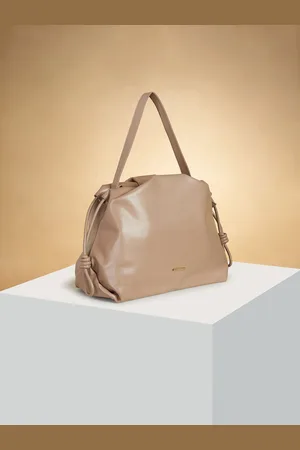Pantaloons Colourblocked PU Oversized Structured Shoulder Bag with Tasselled