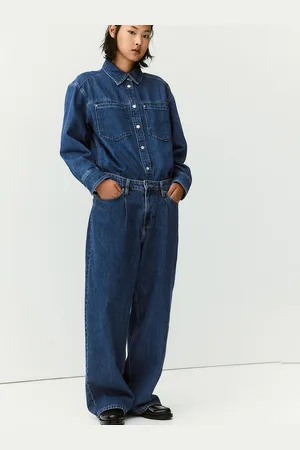 H&M Women Wide Denim Trousers