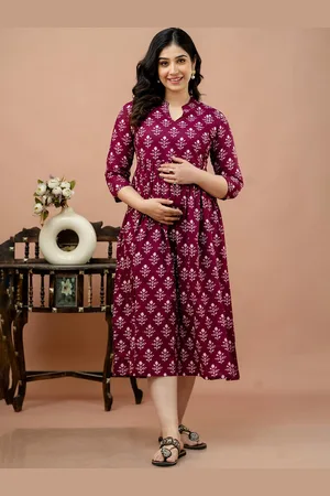 Celebravo Women Floral Printed Cotton Fit & Flare Midi Dress