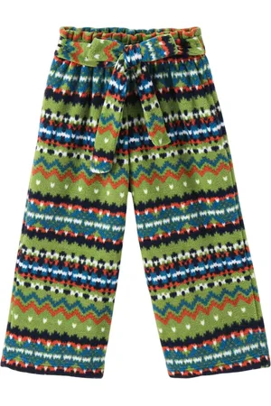CrayonFlakes Girls Printed Flared Wide Leg Trousers