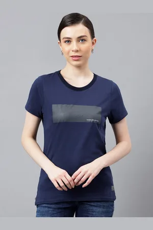 Woodland Colourblocked Cotton Casual T-shirt