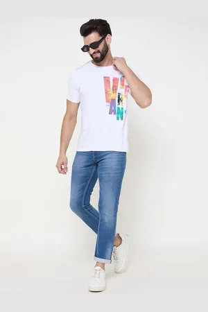Duke Men Slim Fit Cotton Typography Printed T-shirt