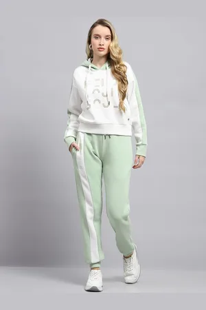 Monte Carlo Women Typography Printed Hooded Neck Tracksuit