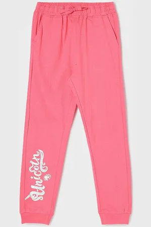 Lifestyle Girls Pure Cotton Mid-Rise Joggers