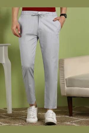 FUBAR Men Striped Mid-Rise Regular Fit Cotton Trouser
