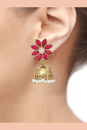 ZIVOM Floral Jhumkas Earrings