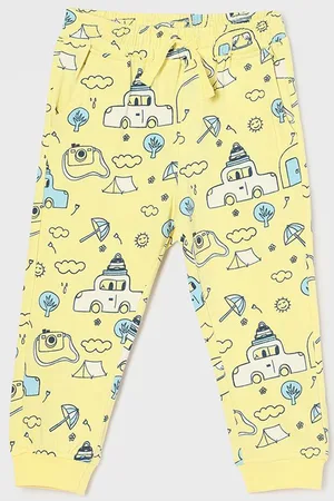 Lifestyle Boys Printed Pure Cotton Mid Rise Joggers