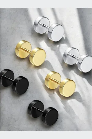Roadster The Lifestyle Co Set Of 3 Stainless Steel Earrings