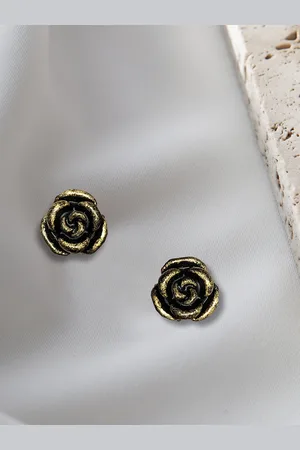 Comet Busters Metal Floral Studs Earrings