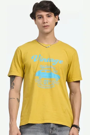LOVEGEN Men Typography Printed Round Neck Cotton T-shirt