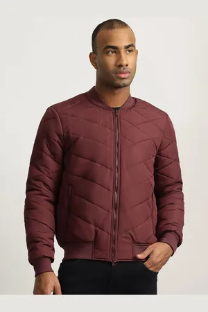 ICONIC Men Stand Collar Solid Casual Quilted Jacket
