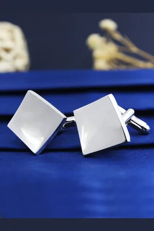 PELUCHE That Killing Curve Silver-Toned Cufflinks