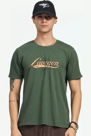 LOVEGEN Men Typography Printed Round Neck Cotton T-shirt