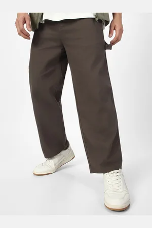URBANO Men Loose Baggy Fit Pure Cotton Cargo Trouser