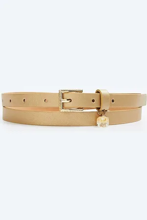Lifestyle Women PU Slim Solid Tang Belt