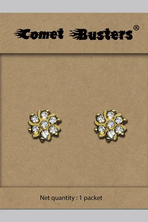 Comet Busters Gold-Plated Non Piercing Earrings