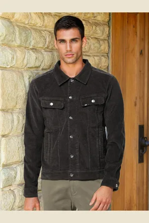 Lee Men Brown Washed Denim Jacket