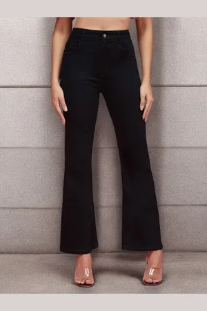 DressBerry Women Cotton Wide Leg High-Rise Heavy Fade Jeans
