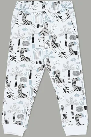 Lifestyle Boys Printed Pure Cotton Mid Rise Joggers