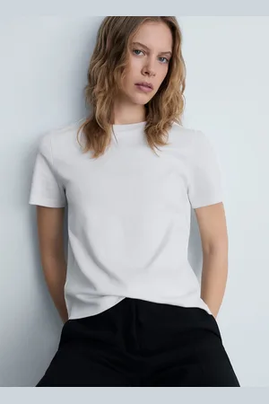 MANGO Women Pure Cotton T-shirt