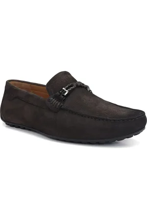 ROSSO BRUNELLO Men Leather Textured Loafer Shoes