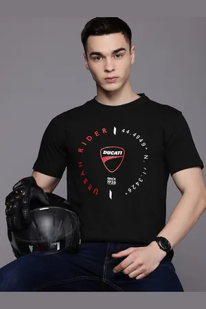 DUCATI Typography Printed Pure Cotton T-shirt