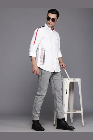 DUCATI Printed Regular Fit Pure Cotton Shirt