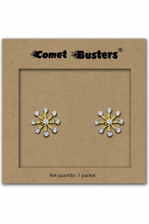 Comet Busters Non Piercing Ear Stickers Floral Stud Earring