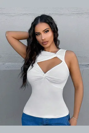 HERE&NOW Women Shoulder Straps Sleeveless Top