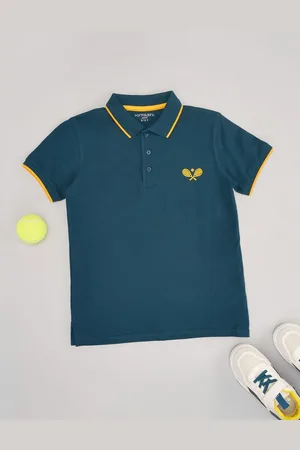 Pantaloons Boys Solid Polo Collar Cotton T-shirt