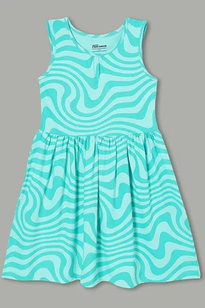 Lifestyle Girls Abstract Printed Cotton Fit & Flare Dress