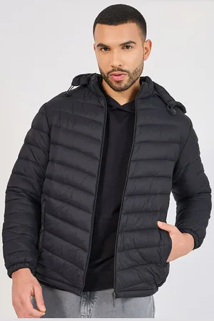 Styli Hooded Puffer Jacket with Welt Pocket