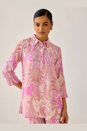 Ancestry Print Shirt Style Top