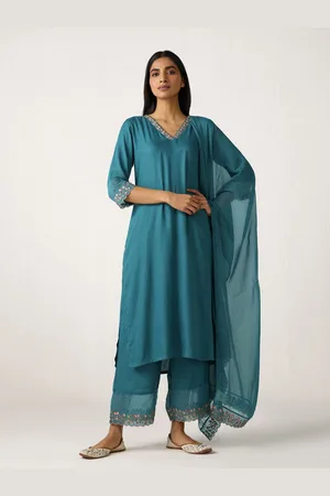 Ancestry Ethnic Motifs Organza Dupatta with Sequinned