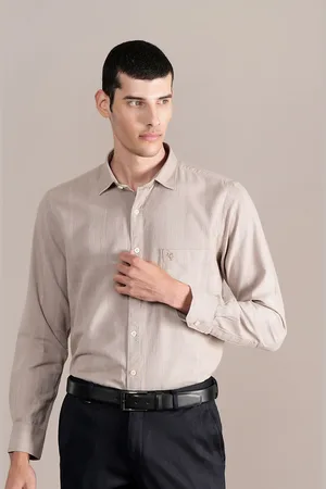 CANTABIL Men Spread Collar Vertical Striped Cotton Formal Shirt