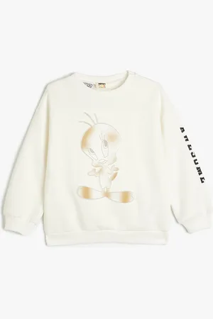 Koton Girls Graphic Printed Round Neck Sweatshirt