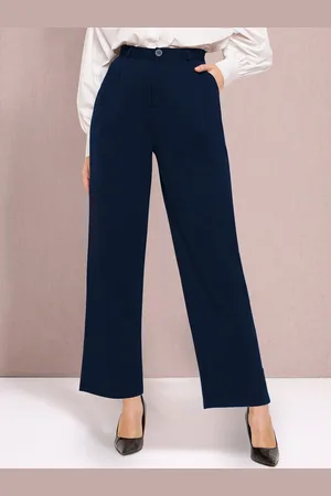 Martini Women Smart Straight Fit High-Rise Pleated Trousers