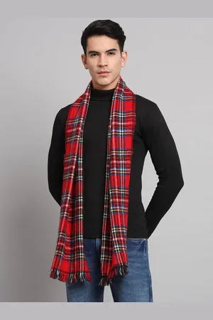 HANDICRAFT PALACE Men Checked Merino Wool Mufflers