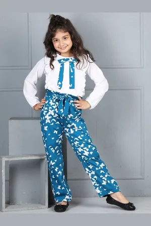 Cutiekins Girls Round Neck Long Sleeves Top With Trouser