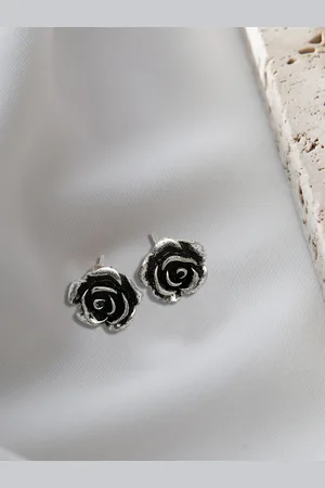 Comet Busters Metal Floral Earrings