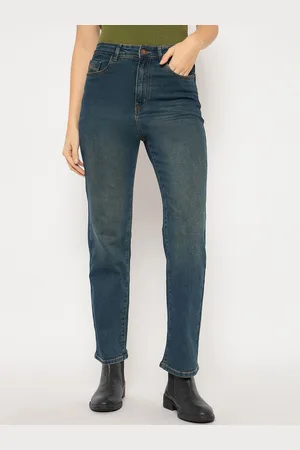 MADAME Women Straight Fit Heavy Fade Jeans