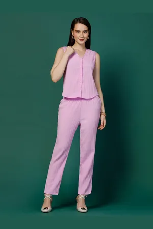 Moda Rapido Textured Top With Trouser Co-Ords