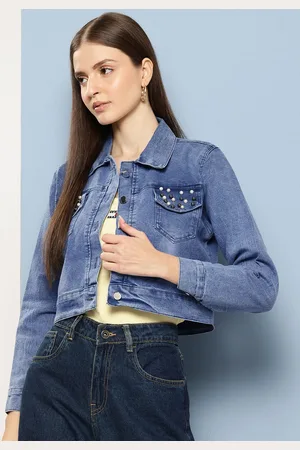 Roadster The Lifestyle Co Cotton Spread Collar Denim Jacket