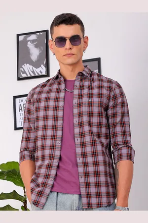 The Indian Garage Co Men Slim Fit Tartan Checks Opaque Checked Casual Shirt