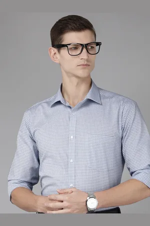 Park Avenue Slim Fit Micro Checked Pure Cotton Formal Shirt